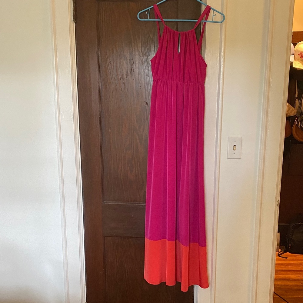 Old Navy Pink and Orange Maxi Dress